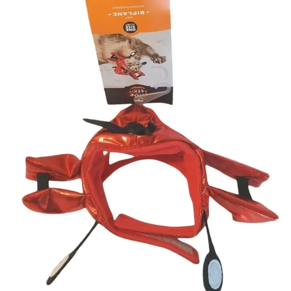 Halloween Biplane Cat Hat, Red – One Size – Hyde & EEK! Boutique